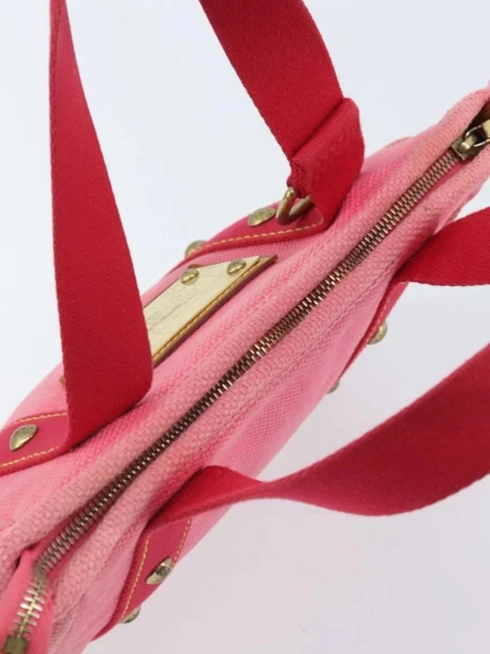 LOUIS VUITTON Antigua Cabas PM Hand Bag Rouge Pink M40088 LV Auth ka2366 - Picture 7 of 15